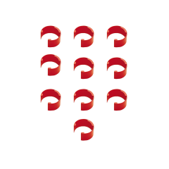 COLORIS Clips, red (pack of 10)
